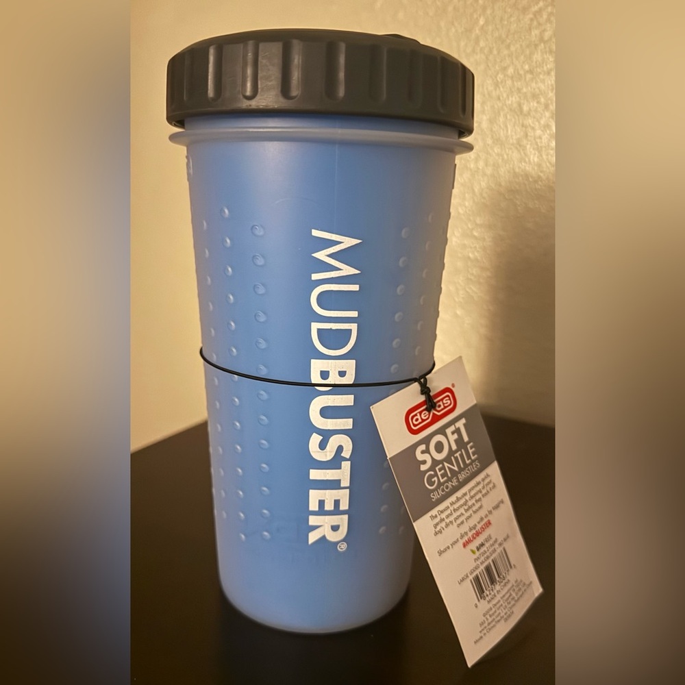 Dexas MudBuster Large Dog Paw Cleaner | Portable Mud Washer Cup BPA Free Travel